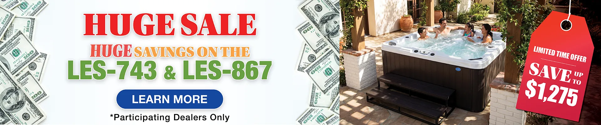 Calspas hot tub being used in a family setting - Lake George